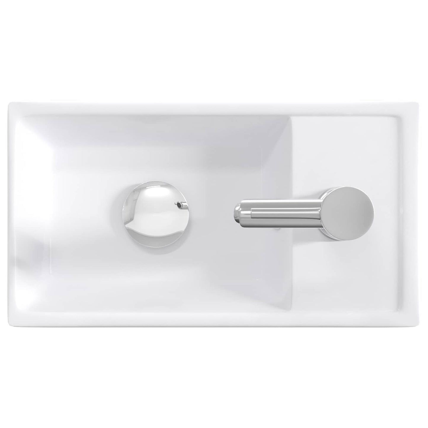 vidaXL Bathroom Wash Basin Chrome 40.5 x 22.5 x 11.5 cm Metal