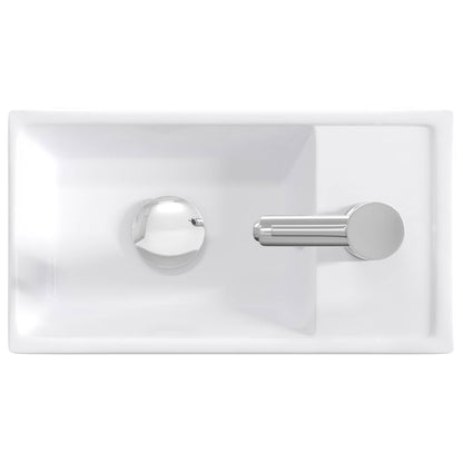 vidaXL Bathroom Wash Basin Chrome 40.5 x 22.5 x 11.5 cm Metal