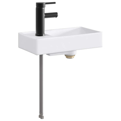 vidaXL Bathroom Wash Basin Matte Black 40.5 x 22.5 x 11.5 cm Metal