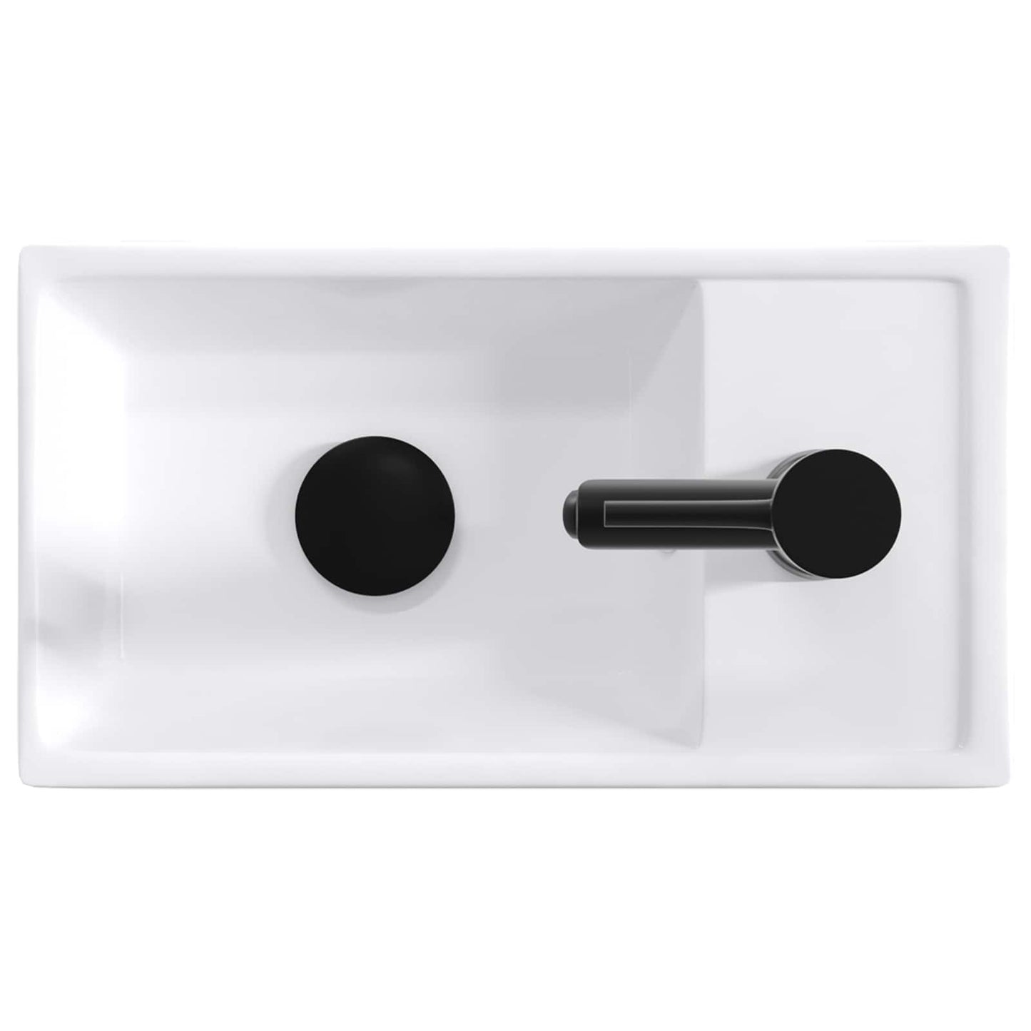 vidaXL Bathroom Wash Basin Matte Black 40.5 x 22.5 x 11.5 cm Metal