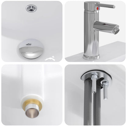 vidaXL Bathroom Wash Basin Chrome 42 x 40 x 16.5 cm Metal