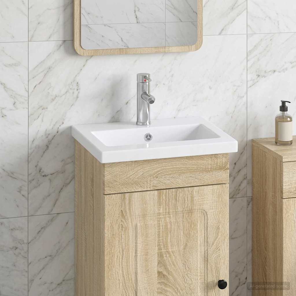 vidaXL Bathroom Wash Basin Chrome 42 x 40 x 16.5 cm Metal