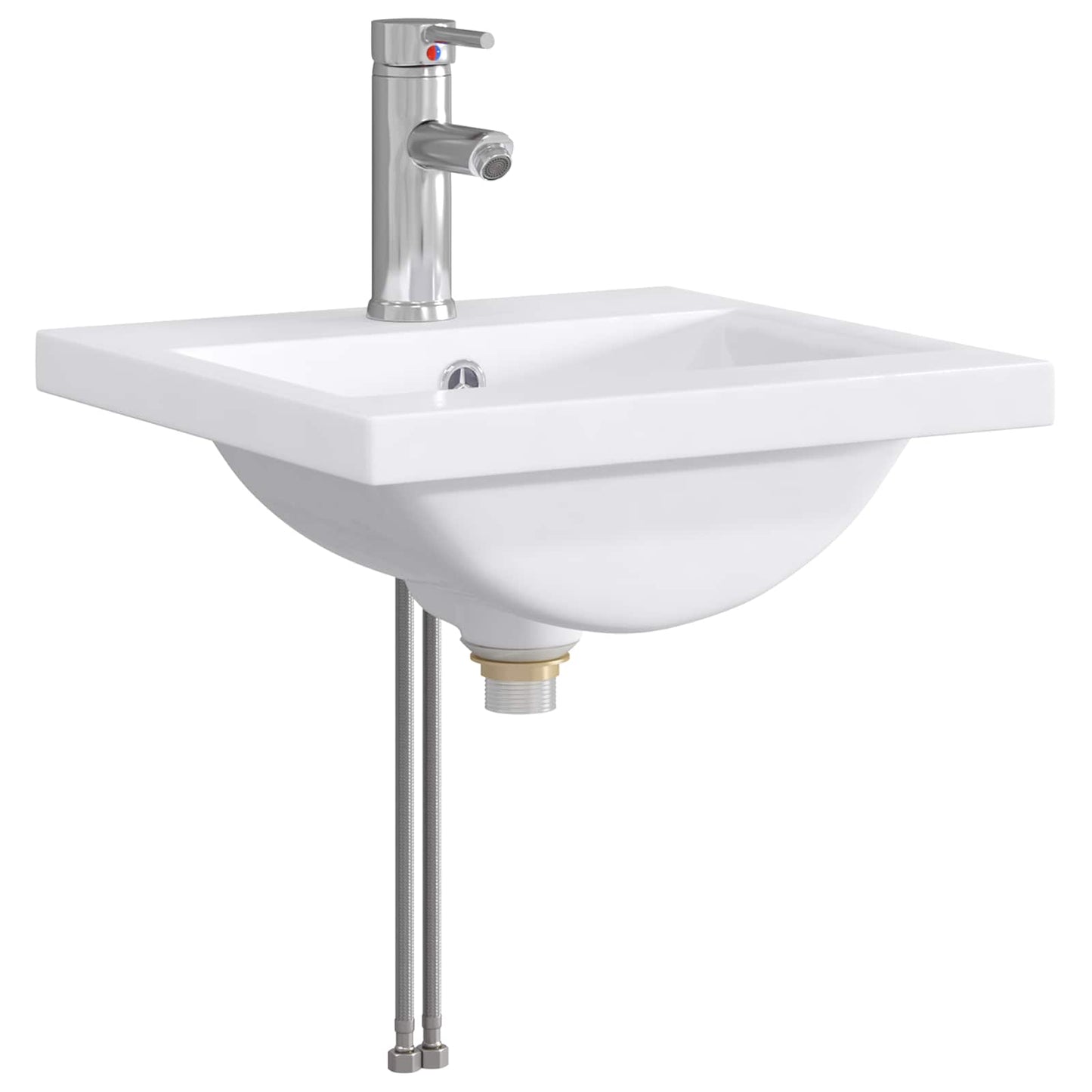 vidaXL Bathroom Wash Basin Chrome 42 x 40 x 16.5 cm Metal