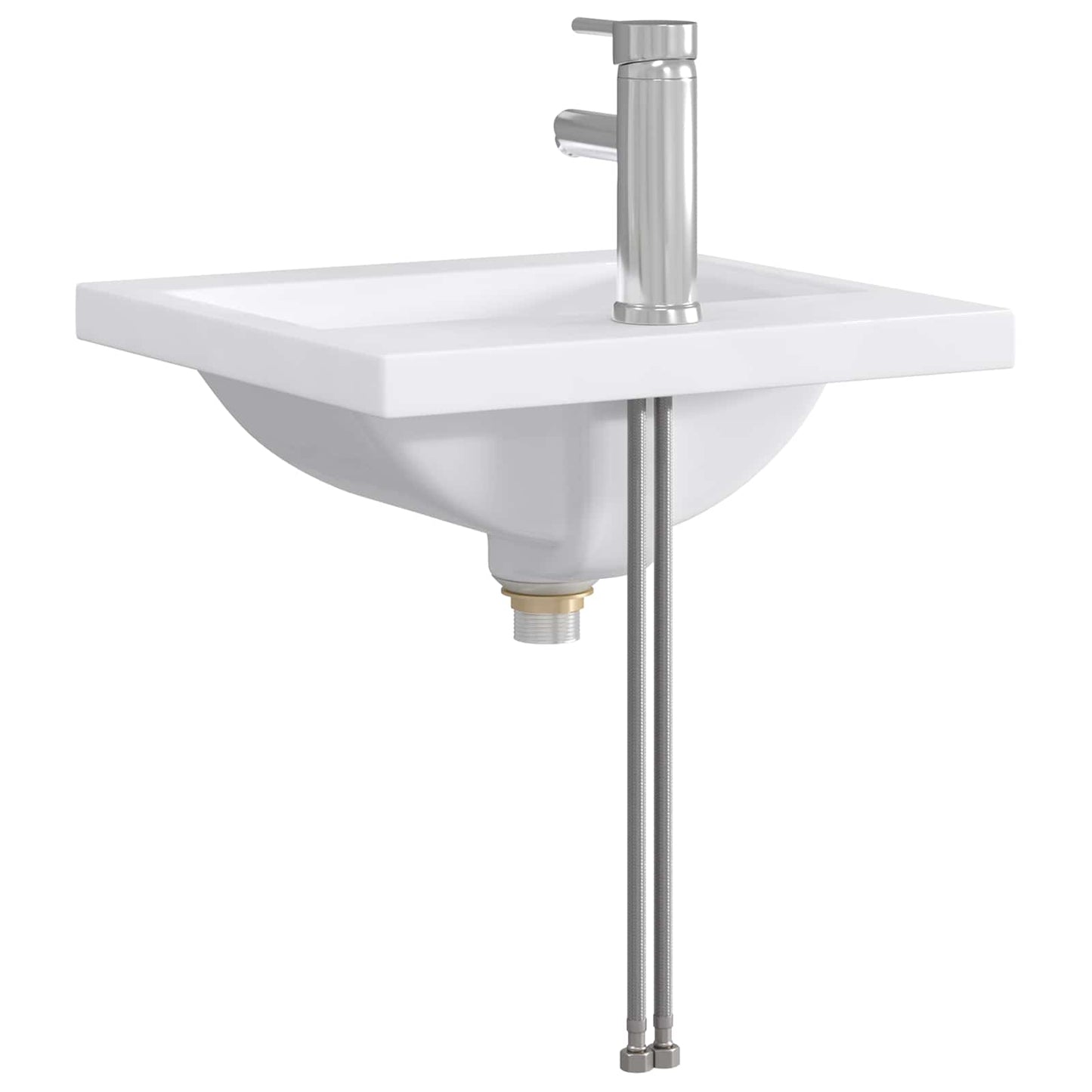vidaXL Bathroom Wash Basin Chrome 42 x 40 x 16.5 cm Metal