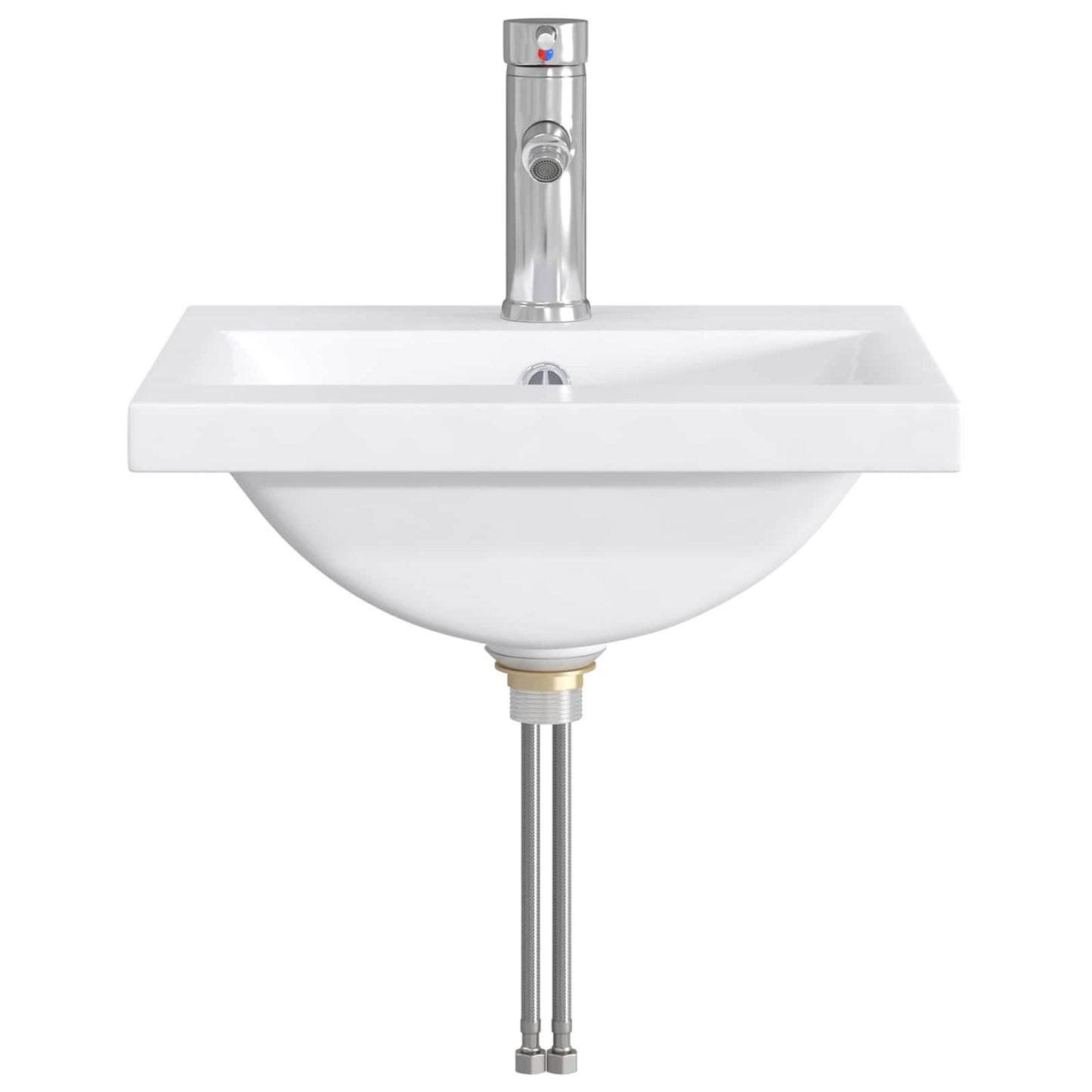 vidaXL Bathroom Wash Basin Chrome 42 x 40 x 16.5 cm Metal