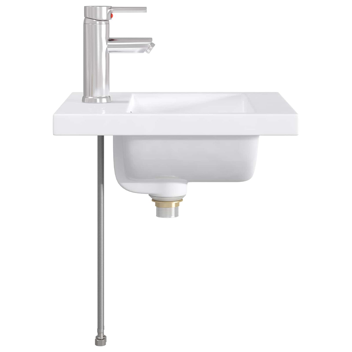 vidaXL Bathroom Wash Basin Chrome 42 x 40 x 16.5 cm Metal