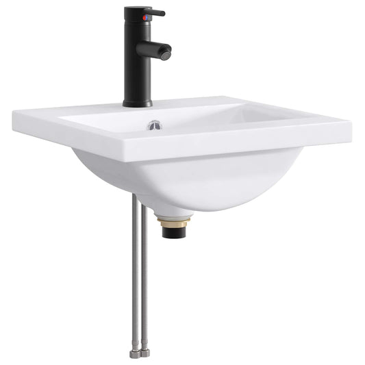 vidaXL Bathroom Wash Basin Matte Black 42 x 40 x 16.5 cm Metal