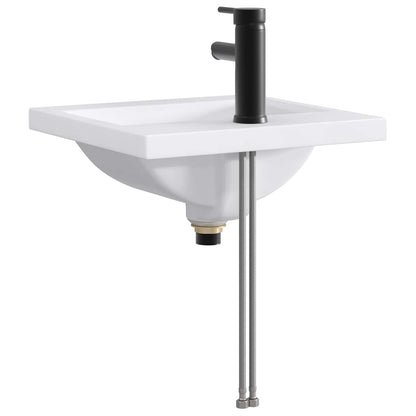 vidaXL Bathroom Wash Basin Matte Black 42 x 40 x 16.5 cm Metal