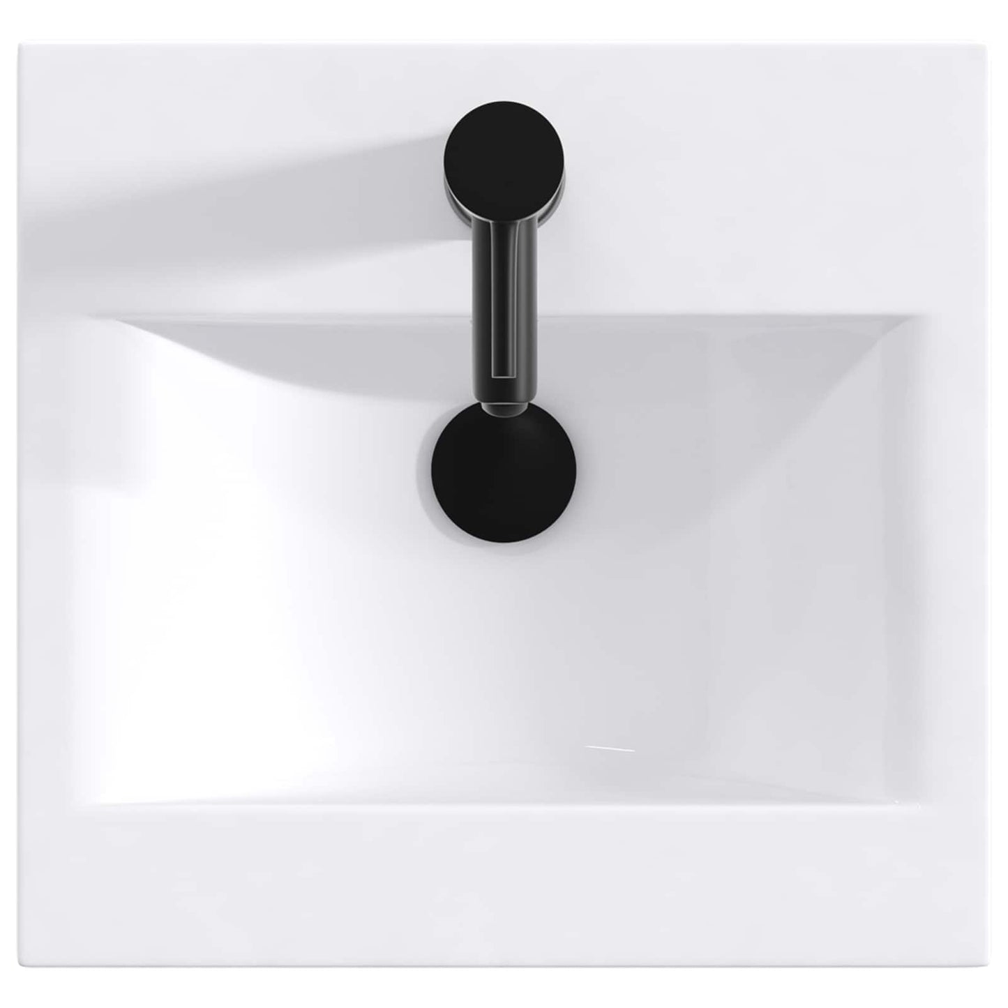 vidaXL Bathroom Wash Basin Matte Black 42 x 40 x 16.5 cm Metal