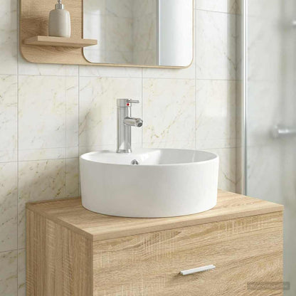 vidaXL Bathroom Wash Basin Chrome 40.5 x 40.5 x 15 cm Metal