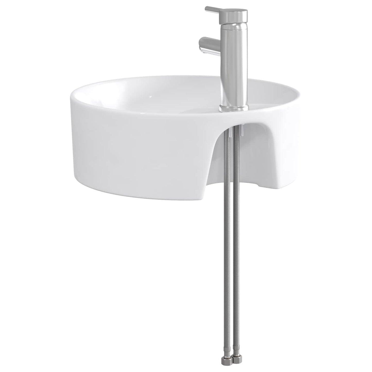 vidaXL Bathroom Wash Basin Chrome 40.5 x 40.5 x 15 cm Metal