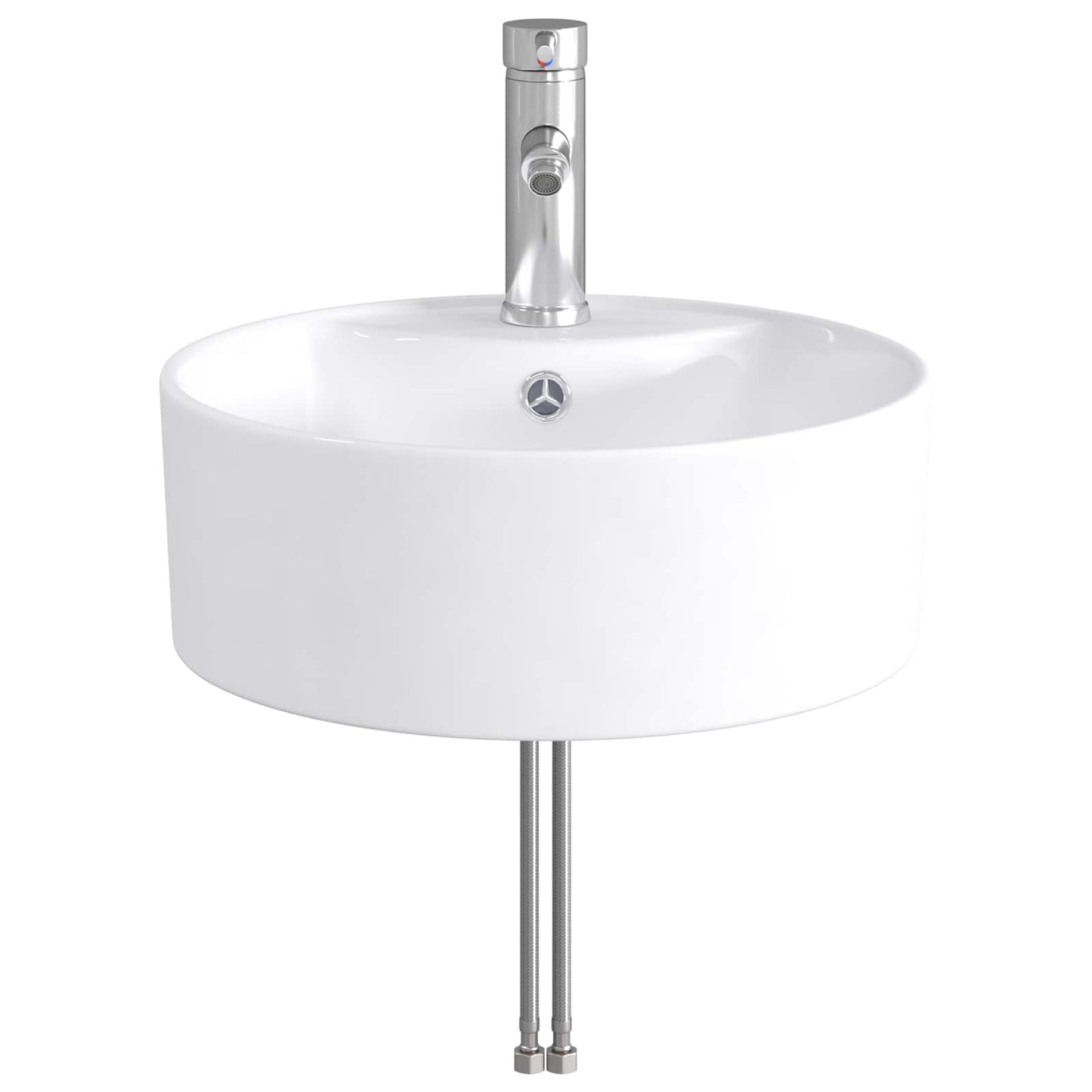 vidaXL Bathroom Wash Basin Chrome 40.5 x 40.5 x 15 cm Metal