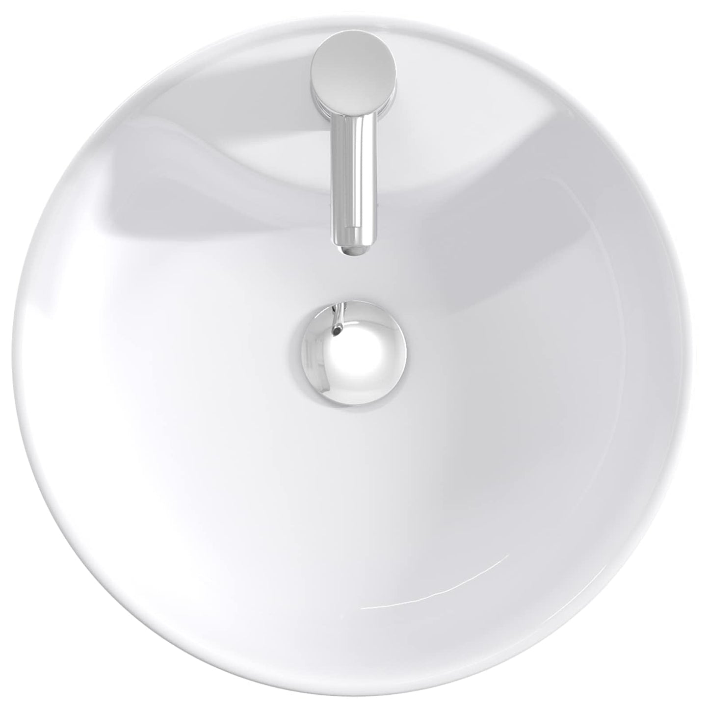vidaXL Bathroom Wash Basin Chrome 40.5 x 40.5 x 15 cm Metal