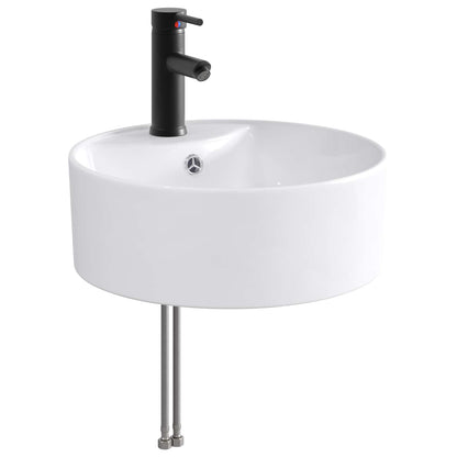 vidaXL Bathroom Wash Basin Matte Black 40.5 x 40.5 x 15 cm Metal