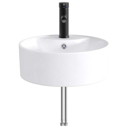 vidaXL Bathroom Wash Basin Matte Black 40.5 x 40.5 x 15 cm Metal