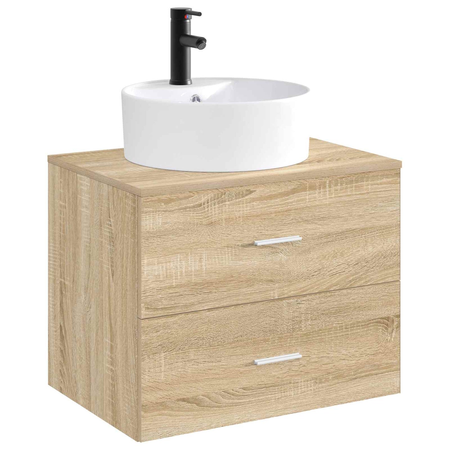vidaXL Bathroom Wash Basin Matte Black 40.5 x 40.5 x 15 cm Metal