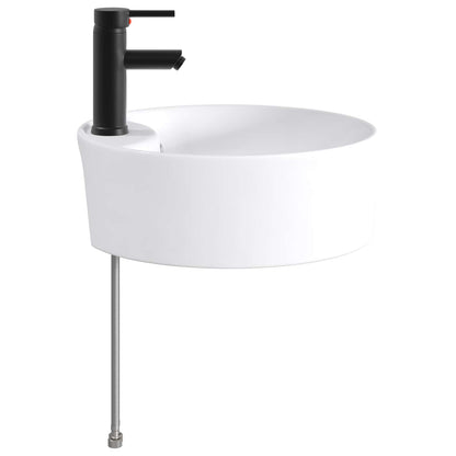 vidaXL Bathroom Wash Basin Matte Black 40.5 x 40.5 x 15 cm Metal