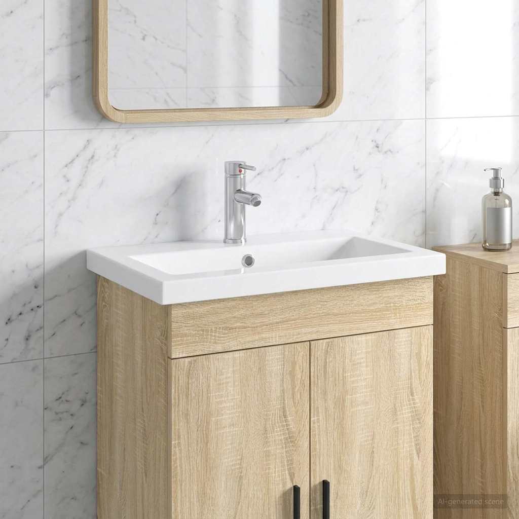 vidaXL Bathroom Wash Basin Chrome 61 x 40 x 16.5 cm Metal