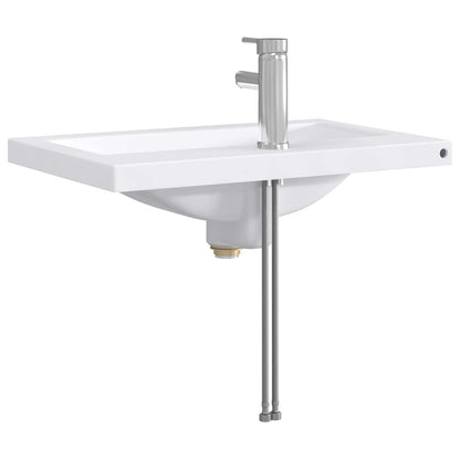 vidaXL Bathroom Wash Basin Chrome 61 x 40 x 16.5 cm Metal