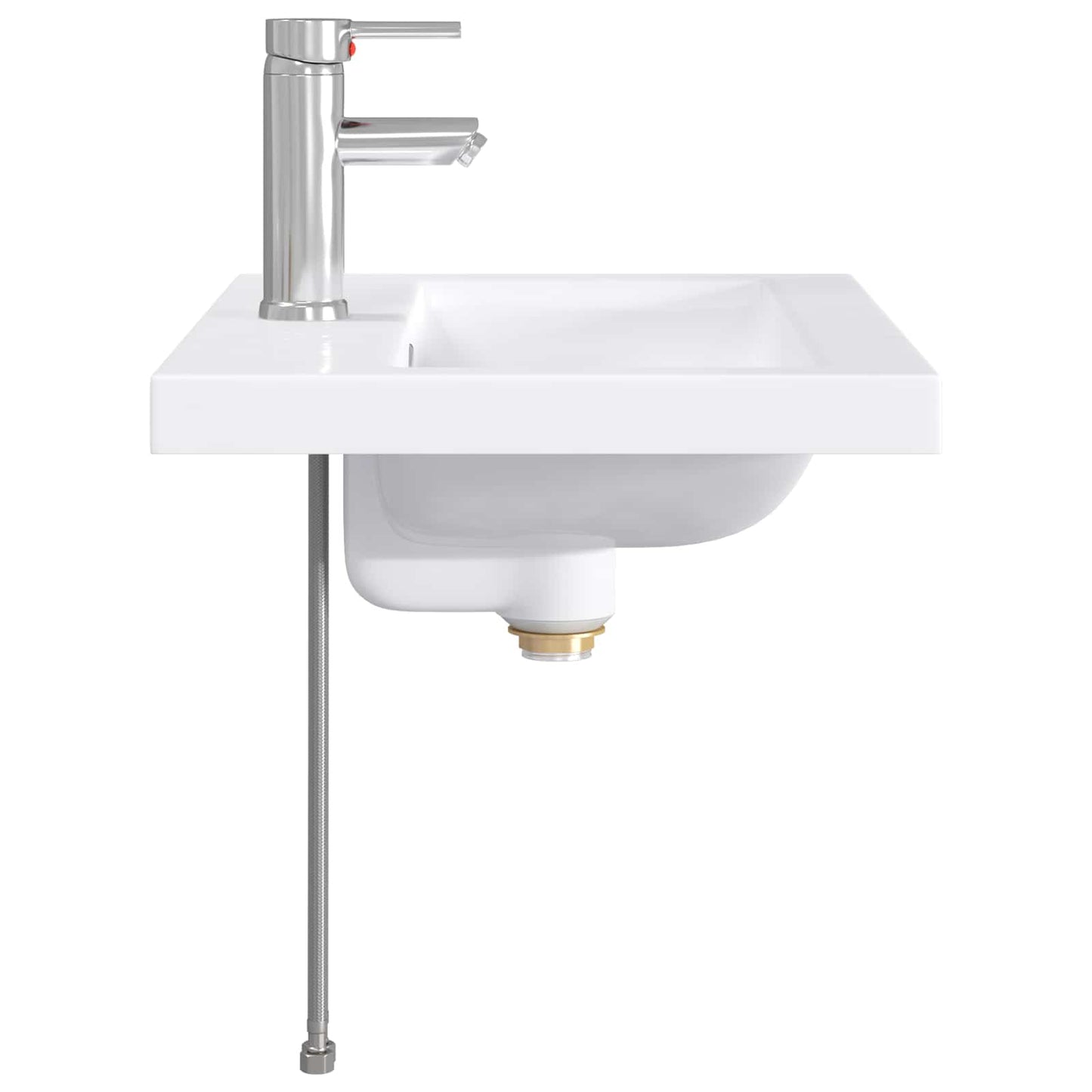 vidaXL Bathroom Wash Basin Chrome 61 x 40 x 16.5 cm Metal