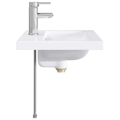 vidaXL Bathroom Wash Basin Chrome 61 x 40 x 16.5 cm Metal