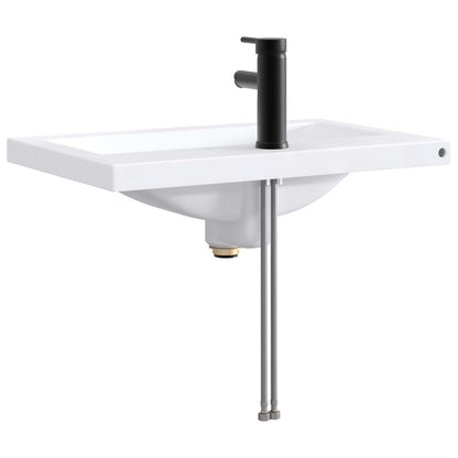 vidaXL Bathroom Wash Basin Matte Black 61 x 40 x 16.5 cm Metal