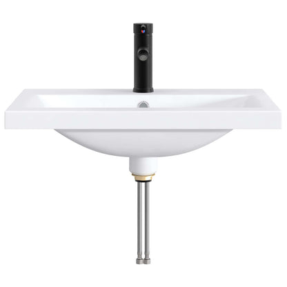vidaXL Bathroom Wash Basin Matte Black 61 x 40 x 16.5 cm Metal