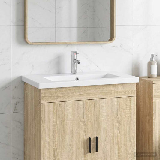 vidaXL Bathroom Wash Basin Chrome 81 x 40 x 17.5 cm Metal