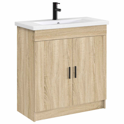 vidaXL Bathroom Wash Basin Matte Black 81 x 40 x 17.5 cm Metal