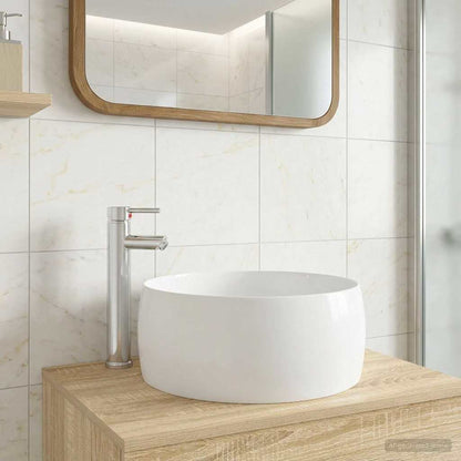 vidaXL Bathroom Wash Basin Chrome 38.5 x 38.5 x 16 cm Metal