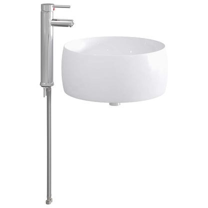 vidaXL Bathroom Wash Basin Chrome 38.5 x 38.5 x 16 cm Metal