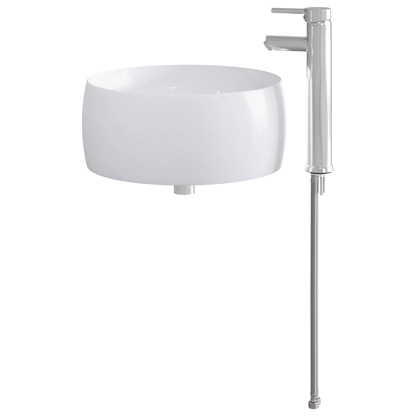 vidaXL Bathroom Wash Basin Chrome 38.5 x 38.5 x 16 cm Metal