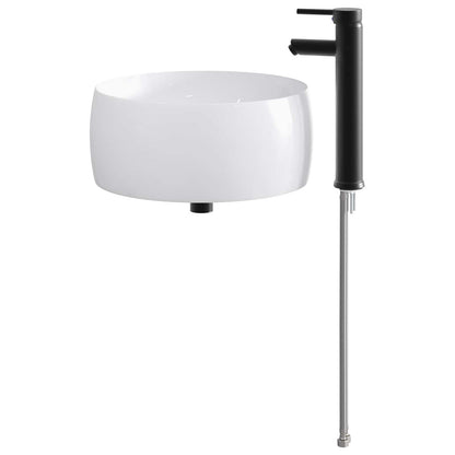 vidaXL Bathroom Wash Basin Matte Black 38.5 x 38.5 x 16 cm Metal