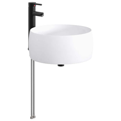 vidaXL Bathroom Wash Basin Matte Black 38.5 x 38.5 x 16 cm Metal