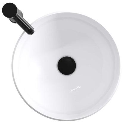 vidaXL Bathroom Wash Basin Matte Black 38.5 x 38.5 x 16 cm Metal