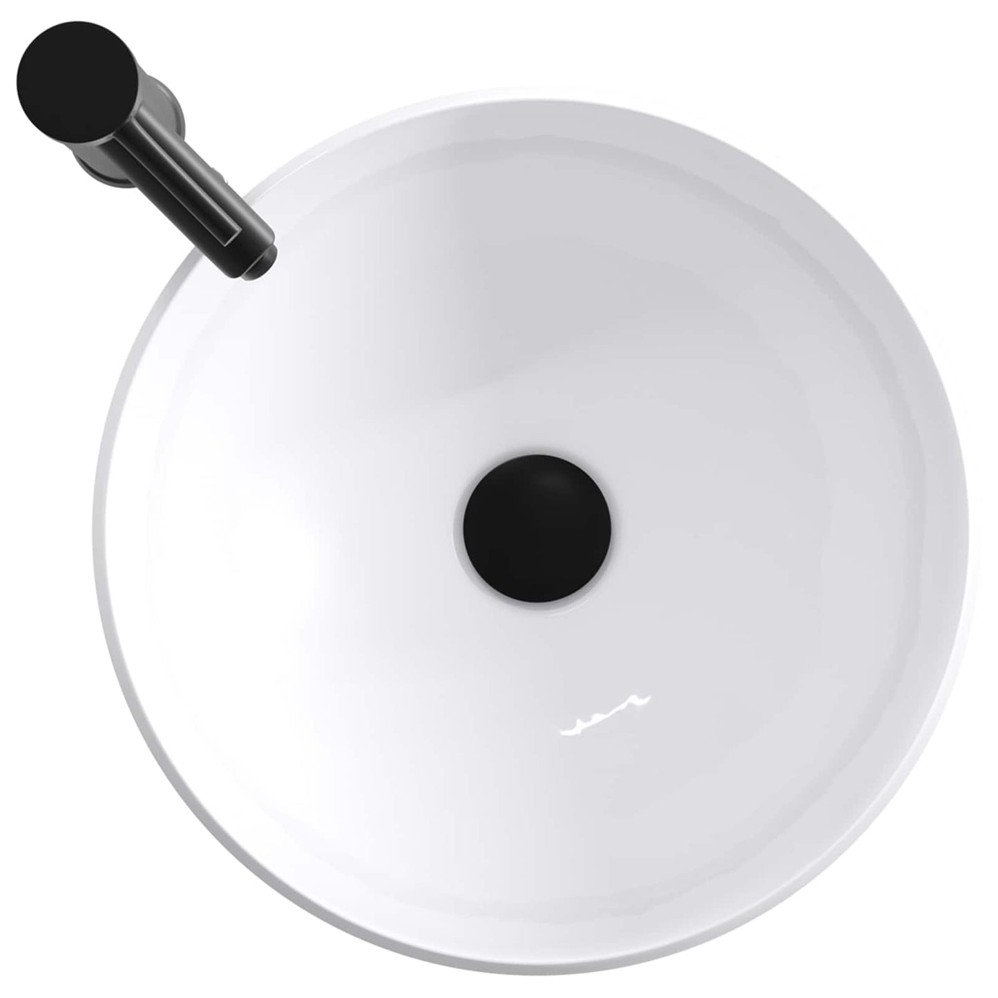 vidaXL Bathroom Wash Basin Matte Black 38.5 x 38.5 x 16 cm Metal