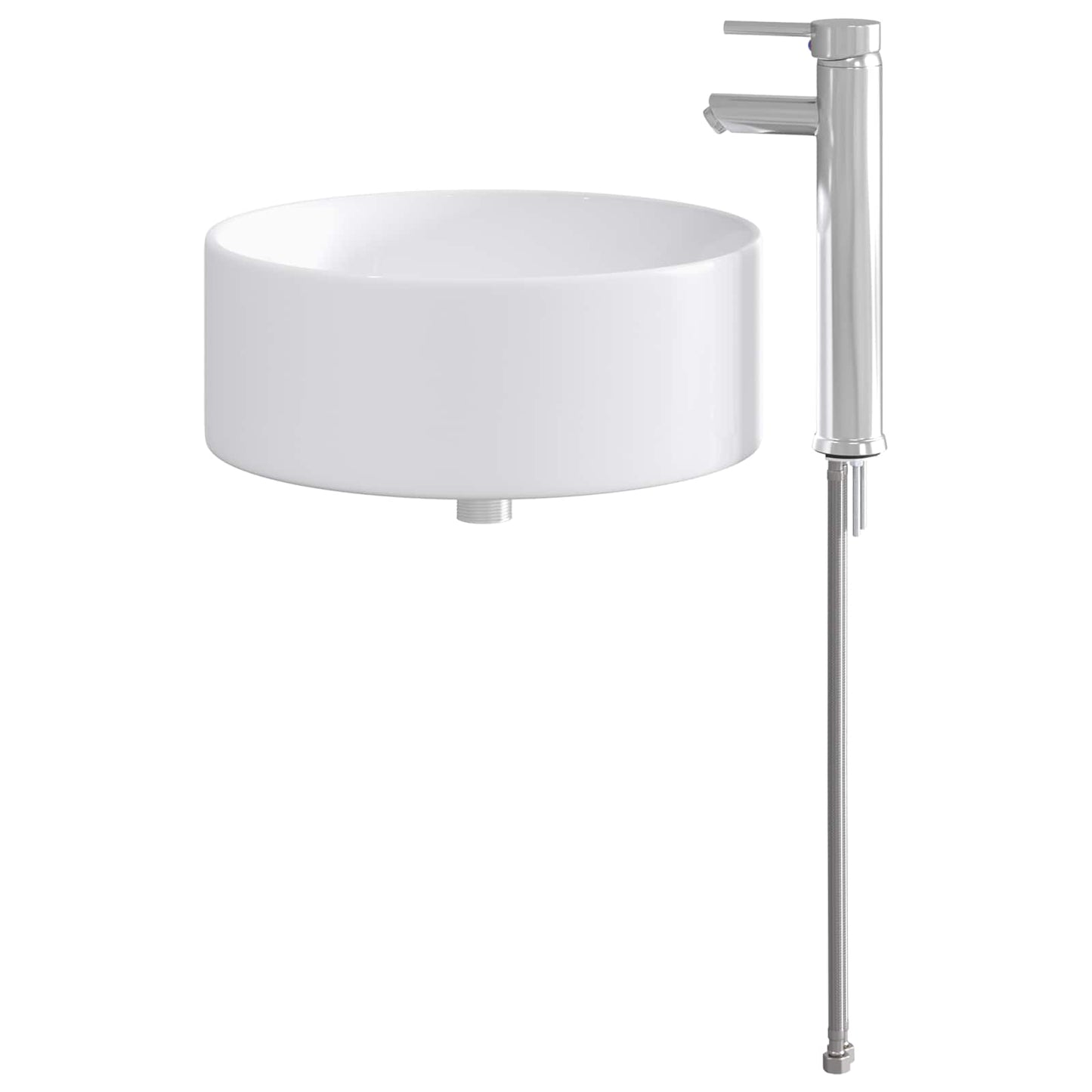vidaXL Bathroom Wash Basin Chrome 40.5 x 40.5 x 15.5 cm Metal