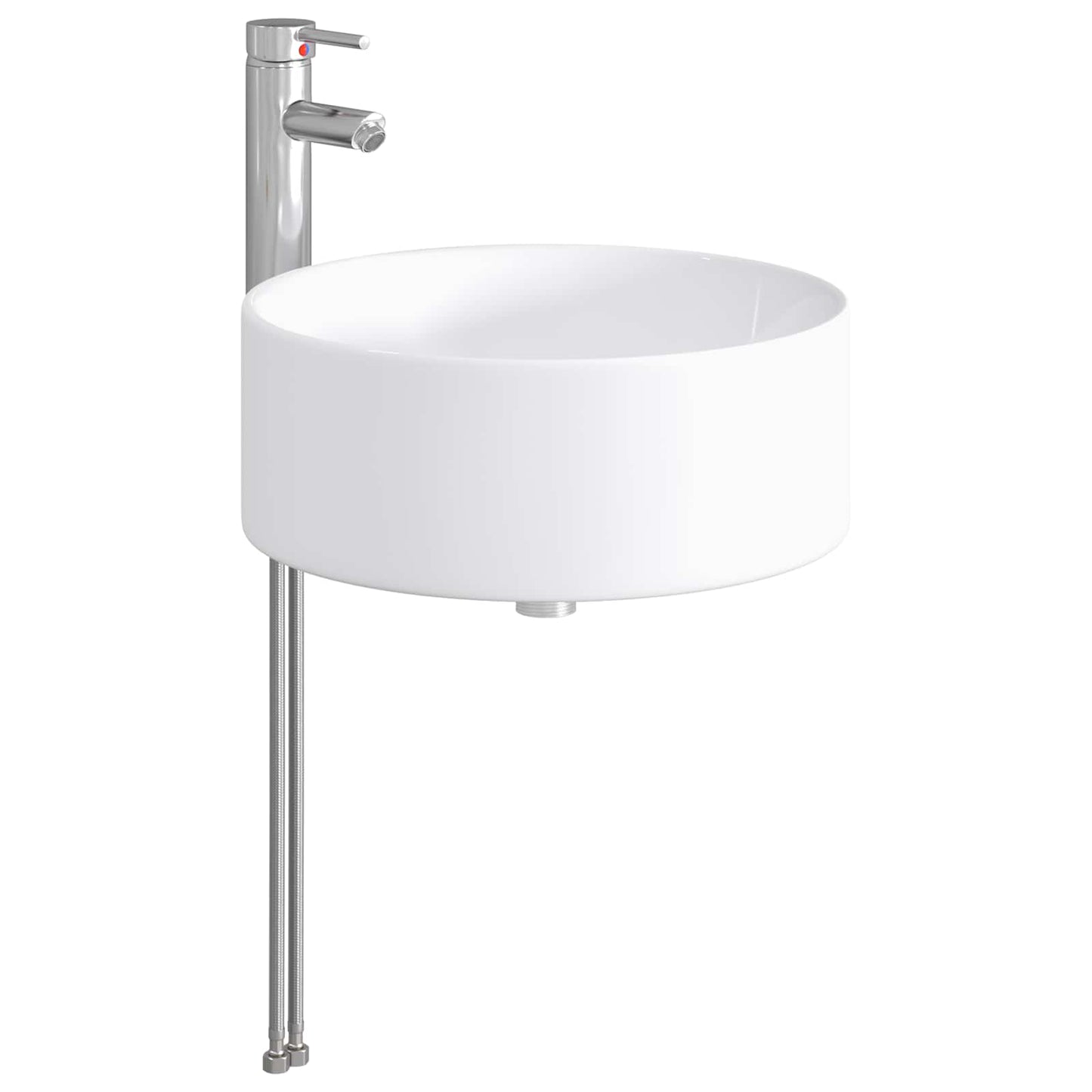 vidaXL Bathroom Wash Basin Chrome 40.5 x 40.5 x 15.5 cm Metal