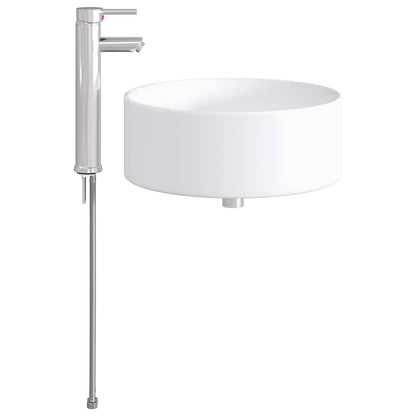 vidaXL Bathroom Wash Basin Chrome 40.5 x 40.5 x 15.5 cm Metal