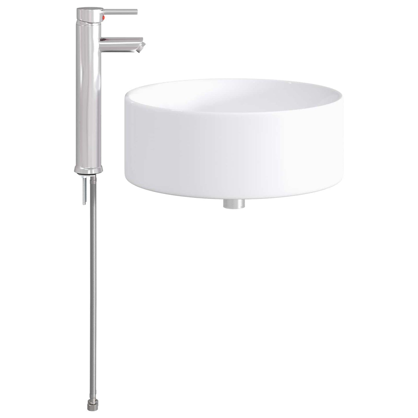 vidaXL Bathroom Wash Basin Chrome 40.5 x 40.5 x 15.5 cm Metal