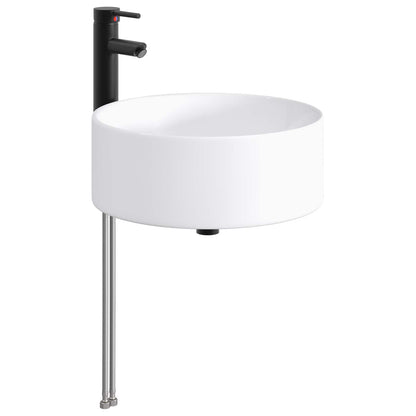 vidaXL Bathroom Wash Basin Matte Black 40.5 x 40.5 x 15.5 cm Metal