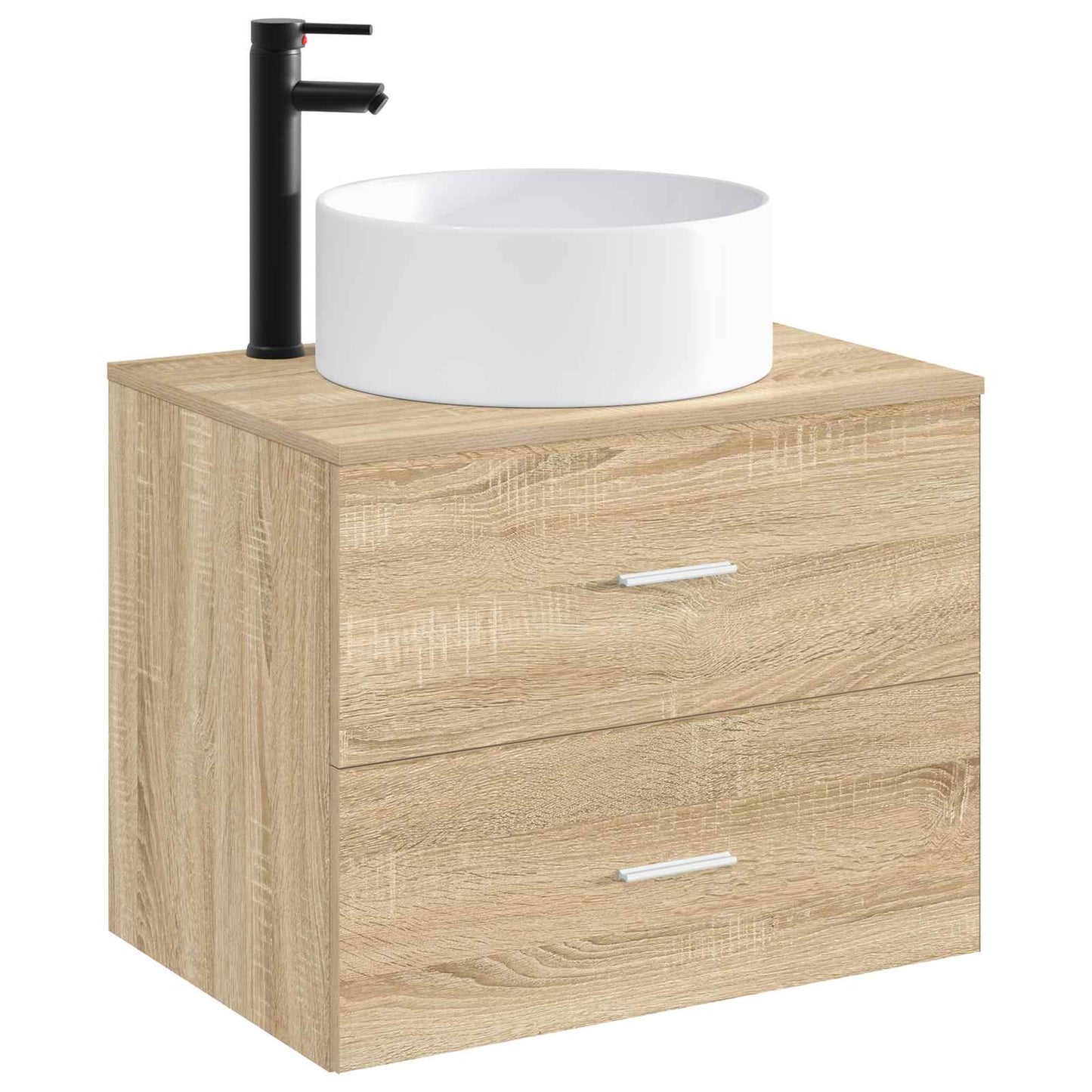 vidaXL Bathroom Wash Basin Matte Black 40.5 x 40.5 x 15.5 cm Metal