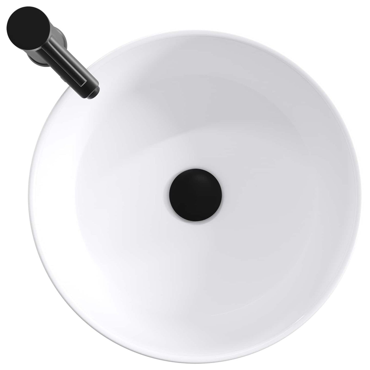 vidaXL Bathroom Wash Basin Matte Black 40.5 x 40.5 x 15.5 cm Metal