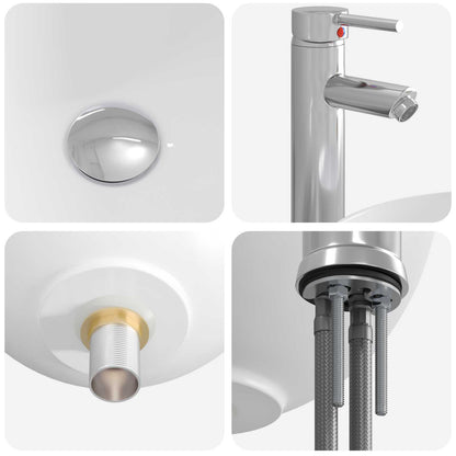 vidaXL Bathroom Wash Basin Chrome 32 x 32 x 13 cm Metal