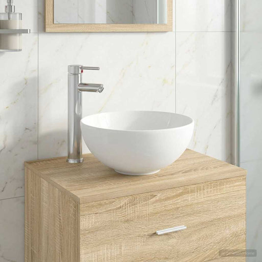 vidaXL Bathroom Wash Basin Chrome 32 x 32 x 13 cm Metal