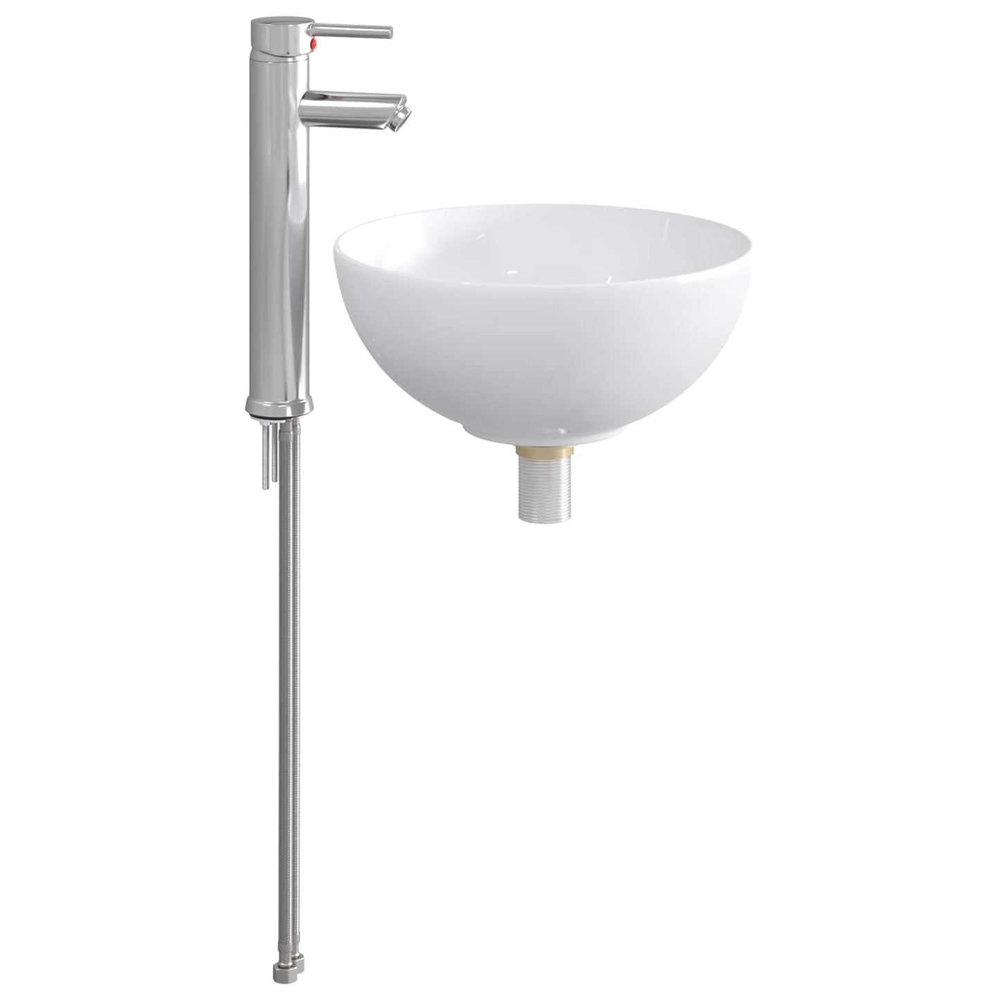 vidaXL Bathroom Wash Basin Chrome 32 x 32 x 13 cm Metal