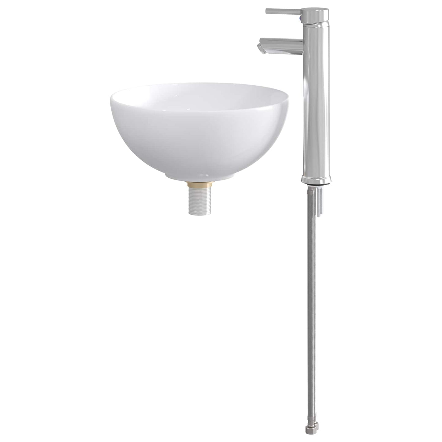 vidaXL Bathroom Wash Basin Chrome 32 x 32 x 13 cm Metal