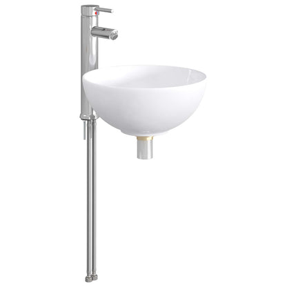 vidaXL Bathroom Wash Basin Chrome 32 x 32 x 13 cm Metal
