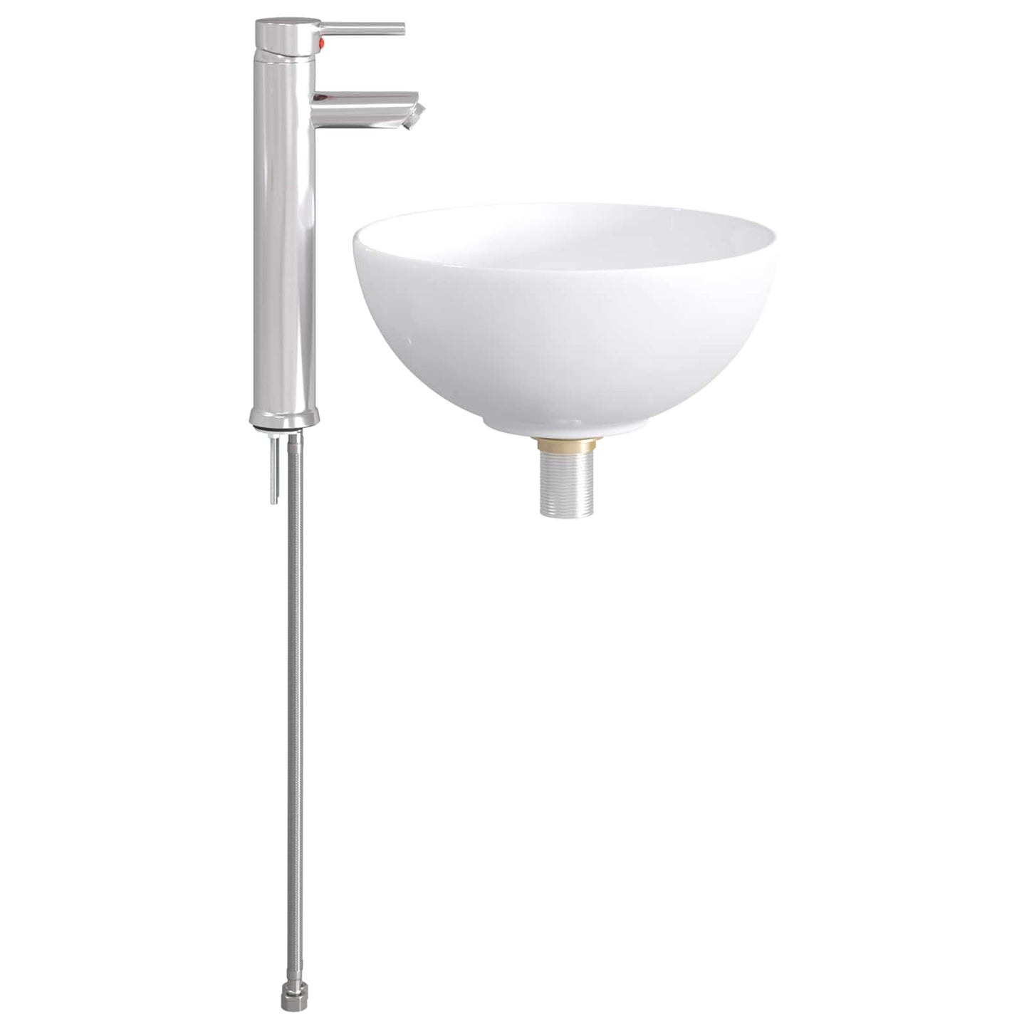 vidaXL Bathroom Wash Basin Chrome 32 x 32 x 13 cm Metal