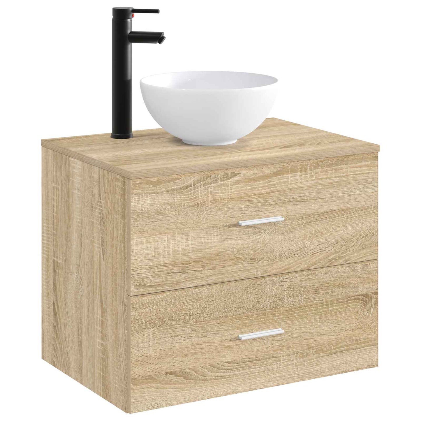 vidaXL Bathroom Wash Basin Matte Black 32 x 32 x 13 cm Metal